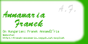 annamaria franek business card